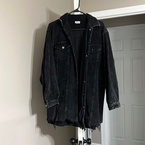 POL oversized corduroy shacket